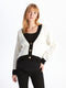 V Neck Regular Long Sleeve Oversize Women's Tricot Cardigan